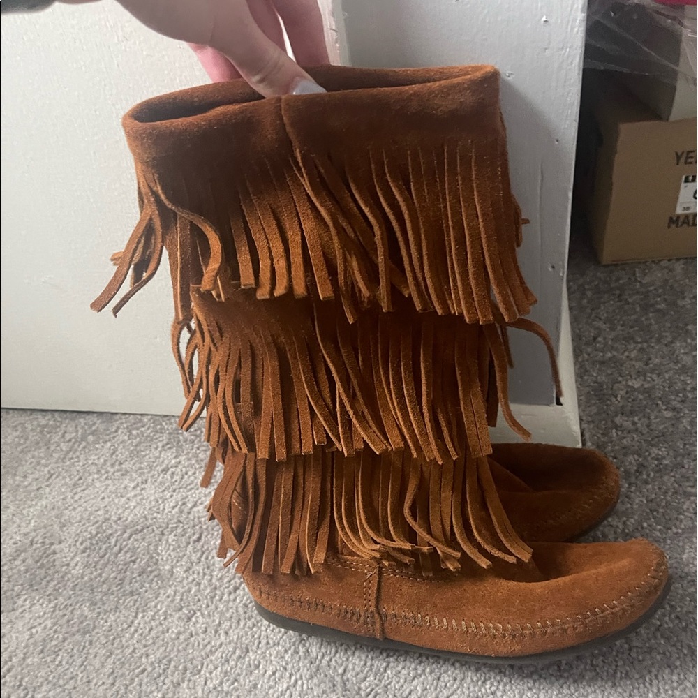 Minnetonka Fringe Boots